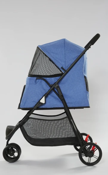 Tommy Evcil Hayvan Arabası Lacivert 74.5*52.2*98cm Max 15kg - Resim 3