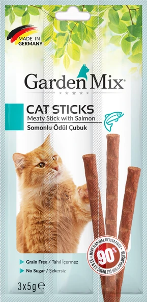 Gardenmix Somonlu Kedi Stick Ödül 3*5g 50‘li
