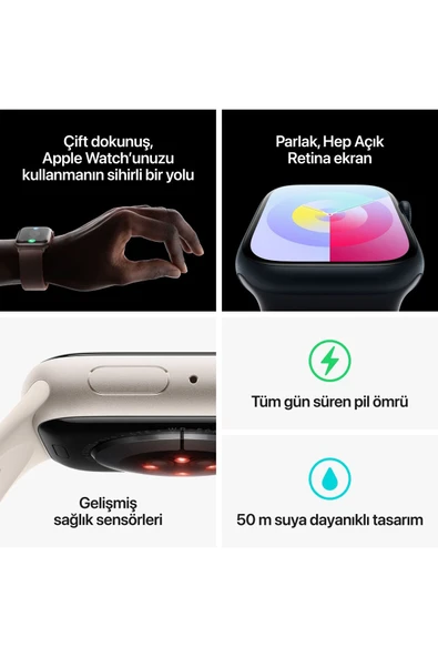 Apple Watch Series 9 GPS + Cellular 41mm (PRODUCT)RED Alüminyum Kasa (PRODUCT)RED Spor Kordon - M/L - 9