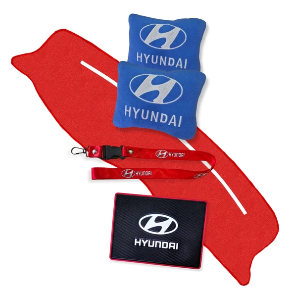 " Hyundai Accent Yumurta Kasa Kırmızı Torpido Koruma Halısı Hyundai Mavi Polar Yastık Araç Aksesuar" ürün görseli