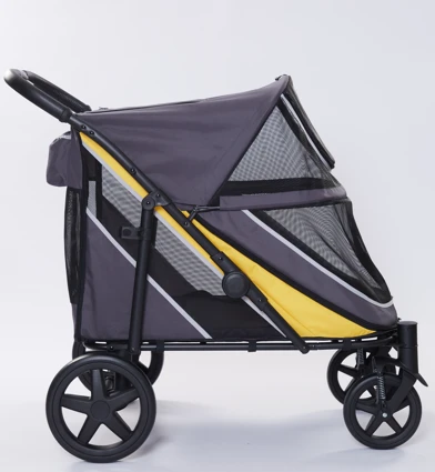 Tommy Evcil Hayvan Arabası Gri 112*65*100cm Max 40kg - Resim 3