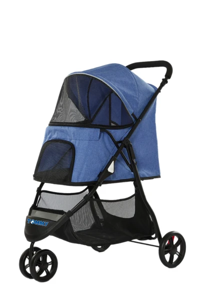 Tommy Evcil Hayvan Arabası Lacivert 74.5*52.2*98cm Max 15kg - Resim 5