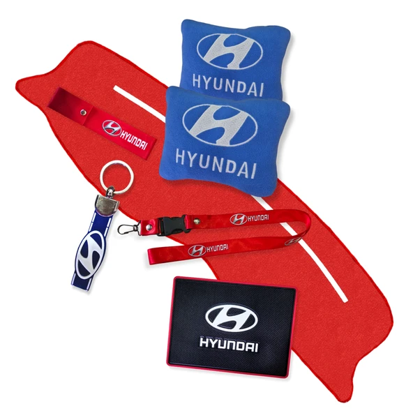 Hyundai Accent Yumurta Kasa Kırmızı Torpido Koruma Halısı Hyundai Mavi Yastık Araç Oto Aksesuar ürün görseli