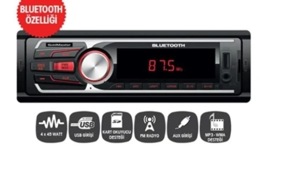 Goldmaster SD-2118 4x45 Watt Aux-Usb-Sd-Fm Destekli Oto Teyp