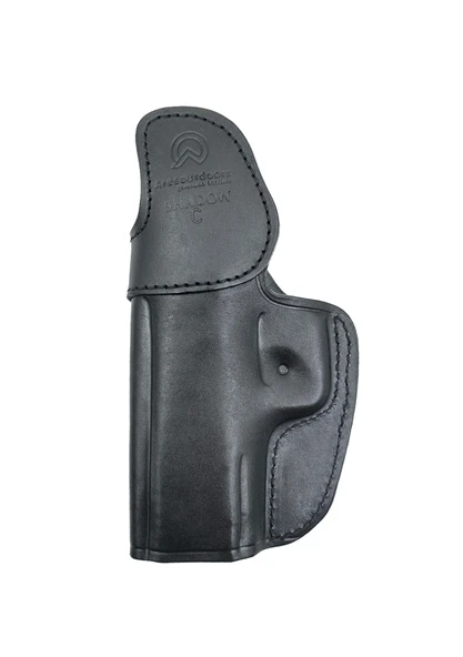 CZ Shadow 2 Compact İçin Uyumlu Siyah Metal Mandallı Kemer İçi Gizli Deri Silah Kılıfı