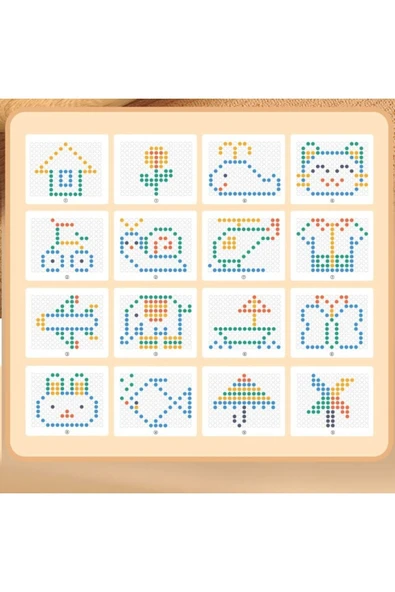 Manyetik Kodlama Oyuncağı Çizim Tahtasında Boncuk Turp Kalem Montessori Erken eğitim Tableti Tavşan - 5