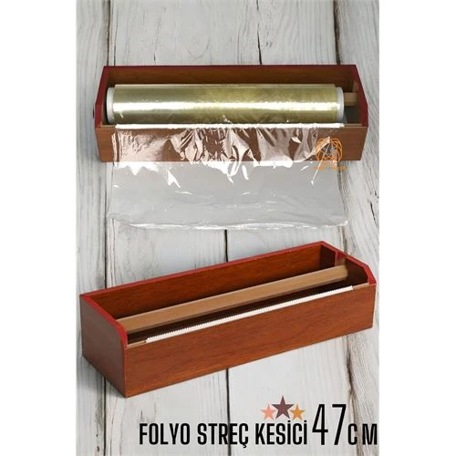 Streç Film Kesici  Ahşap Streçlik Folyo Ve Streç Film Kesici 47 Cm ürün görseli