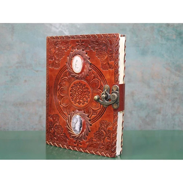 Taşlı Deri Defter - Resim 2