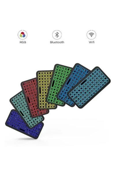 Mini Klavye Smarttv Işıklı Bluetooth Kablosuz Televizyon Ps3 Dizüstü Tabletler Ve Telefonlar İçin - 6