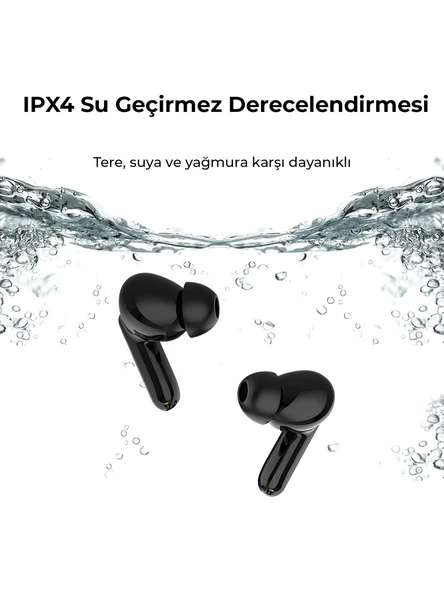 Bix BXTW1 Soundcraft TWS ANC Aktif Gürültü Önleyici Bluetooth 5.2 Ipx4 Kulak İçi Kulaklık Siyah - 2