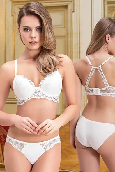 Monalisa Home 4327 Sütyen Takım 80 B- Beyaz