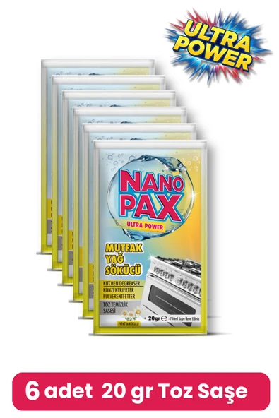 Mutfak - Yağ Sökücü Toz Temizlik Saşesi (6 adet X 20gr) - 2
