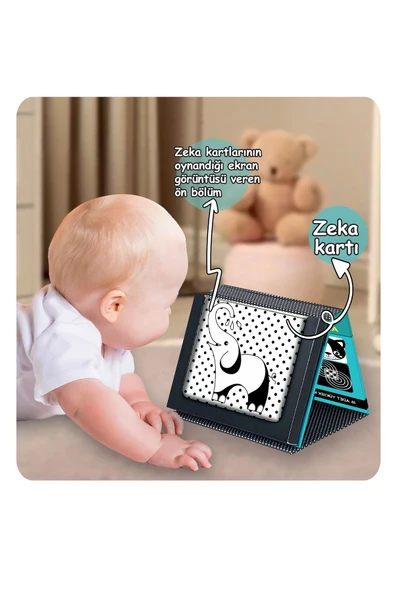 DIYTOY Tummy Time Aynalı Zeka Kartları-eğitici Kartlar - 3