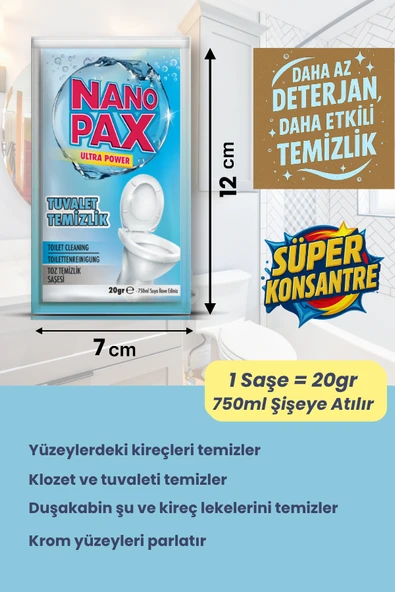Banyo - Kireç Sökücü & 1 adet Hediye Toz Temizlik Saşesi - 3