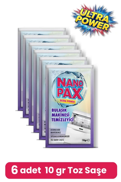 Bulaşık Makinesi Temizleyici Toz Bakım Saşesi (6 adet X 10gr) - 2