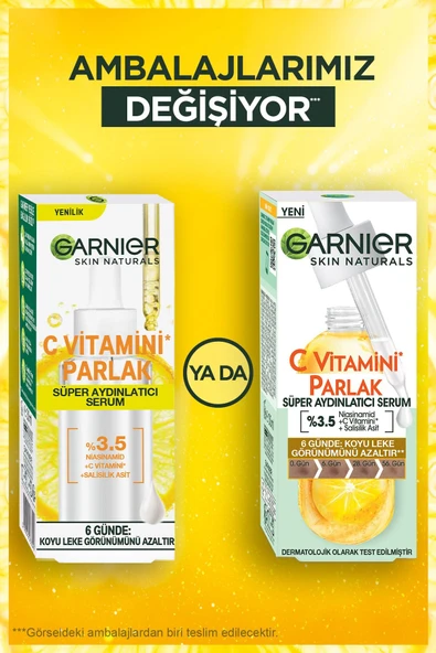 Garnier C Vitamini Parlak Süper Aydınlatıcı Serum %3,5 (Niasinamid) (C Vitamini) (BHA-Salisilik Asit) 30ml30ml - 6