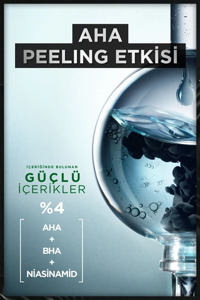 GarnIer Aha Bha Cilt Kusurları Karşıtı Siyah Serum %4 (Niasinamid) (AHA Peeling Etkisi) (BHA-Salisilik Asit) 30ml - 4