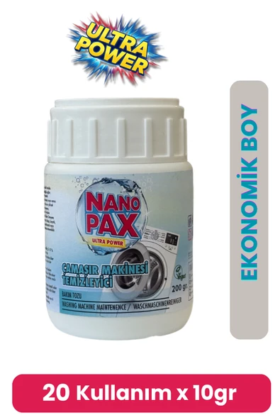 ÇAMAŞIR MAKİNESİ TEMİZLEYİCİ TOZU ULTRA KONSANTRE - 200gr (20 X 10gr) - 2