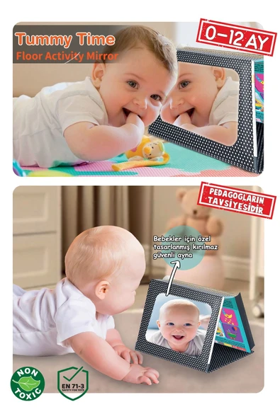 DIYTOY Tummy Time Aynalı Zeka Kartları-eğitici Kartlar - 2