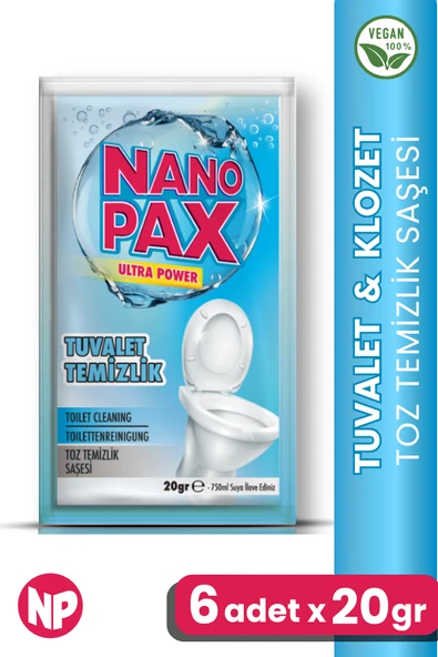 Tuvalet Toz Temizlik Saşesi (6 adet X 20gr)