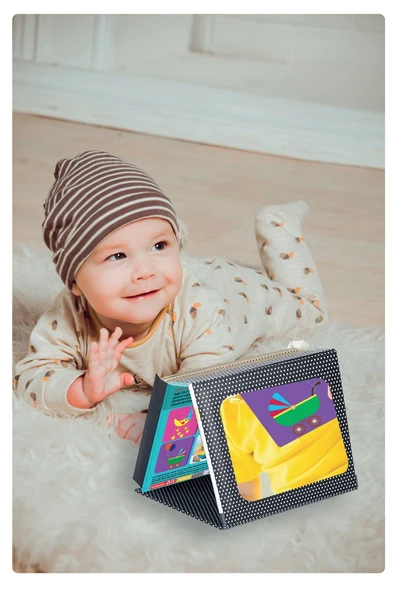 DIYTOY Tummy Time Aynalı Zeka Kartları-eğitici Kartlar - 4