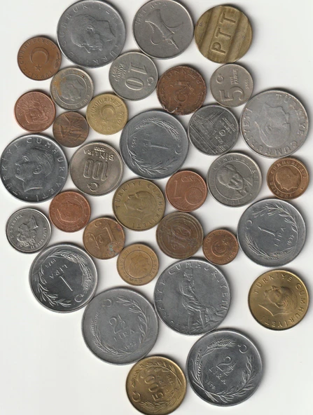 Escoines Koleksiyon 368605b6a645bf 33Adet Eski Madeni para / Jeton - 4