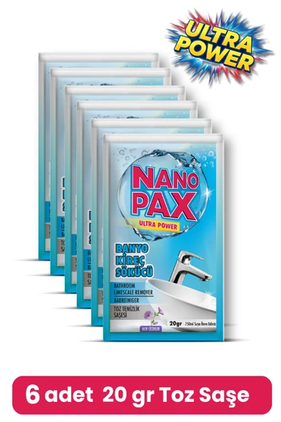 Banyo - Kireç Sökücü Toz Temizlik Saşesi (6 adet X 20gr) - 2