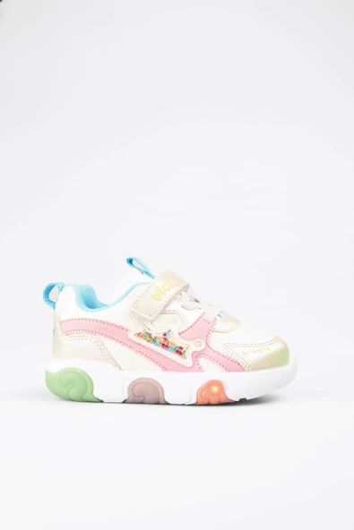 Vicco Queen Kız Çocuk Simli Cırtlı Işıklı Hafif Günlük Spor Ayakkabı - 10