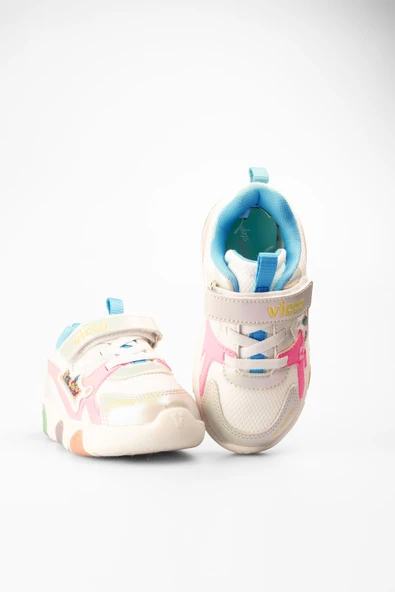 Vicco Queen Kız Çocuk Simli Cırtlı Işıklı Hafif Günlük Spor Ayakkabı - 12