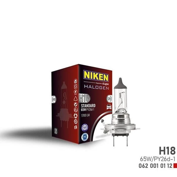 NIKEN H18 65W HALOJEN AMPUL PY26d-1 12V