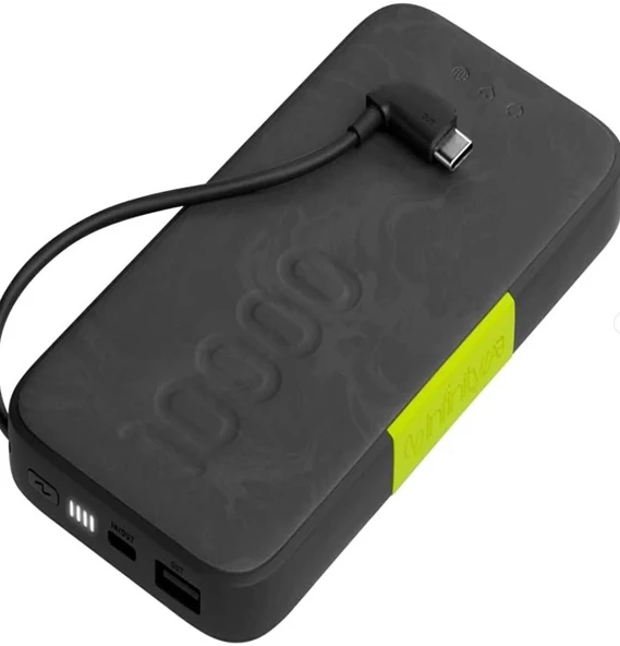 InfinityLab InstantGo Siyah 10000 mAh Hızlı Şarj Kablosuz Powerbank