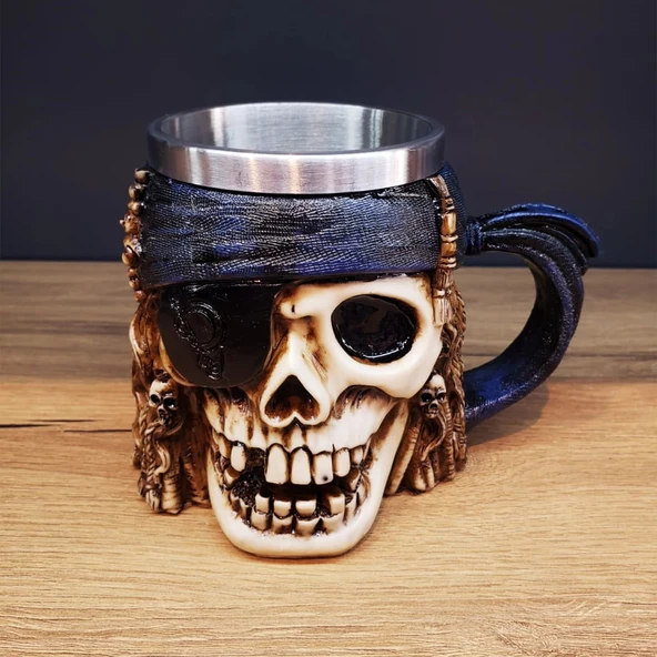 3D Boyutlu Korsan Kupa Bardak