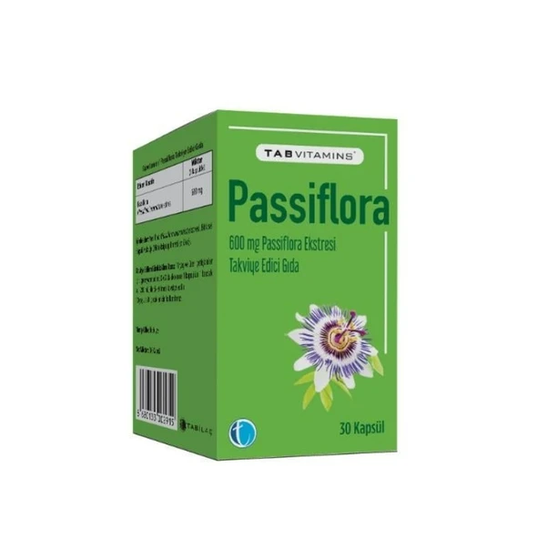 Tabvitamins Passiflora 600 mg 30 Kapsül - 1
