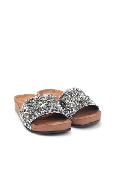 Papuçcity Pien 03172 Ortopedik Kadın Taşlı Terlik - Resim 2