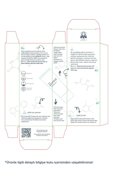 The Purest Solutions Dry Touch Protection Mat Bitişli Yağlı Ciltler İçin Güneş Kremi SPF50+ 50 ml - 6