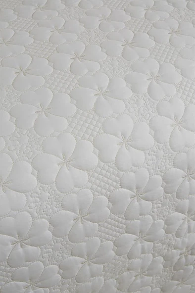 Lena Kapitoneli Çift Kişilik Yatak Örtüsü 230x240 Krem - Resim 2