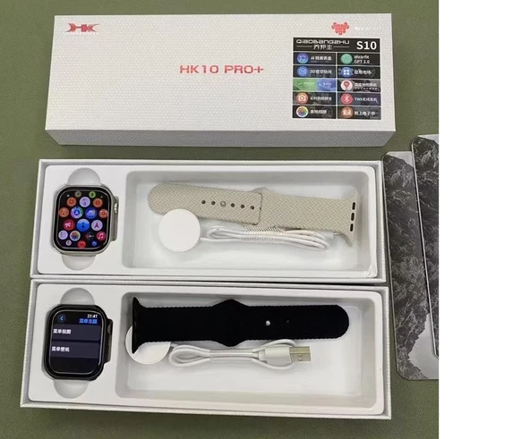 HK10 Pro Plus Amoled Ekran G-Sensörü Galeri Ses Kayıt Ios Android Uyumlu Akıllı Saat - 3