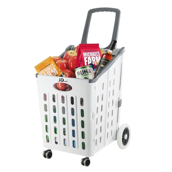 Ayt Sunup SN-27144 Katlanır 4 Tekerlekli Market Pazar Alışveriş Arabası 60 Kg Kapasiteli 75 Litre Hacim Katlanabilir - 3