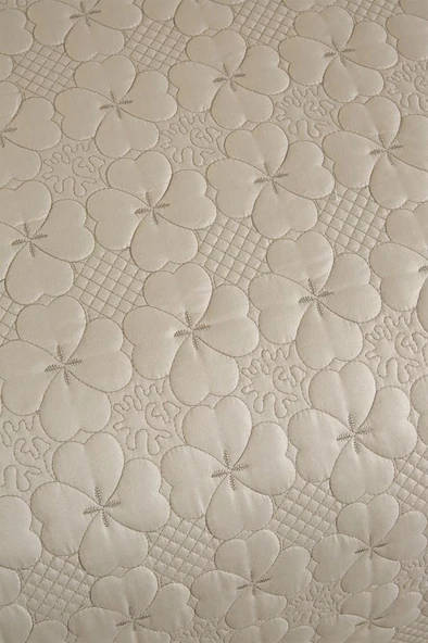 Lena Kapitoneli Çift Kişilik Yatak Örtüsü 230x240 Bej - Resim 2