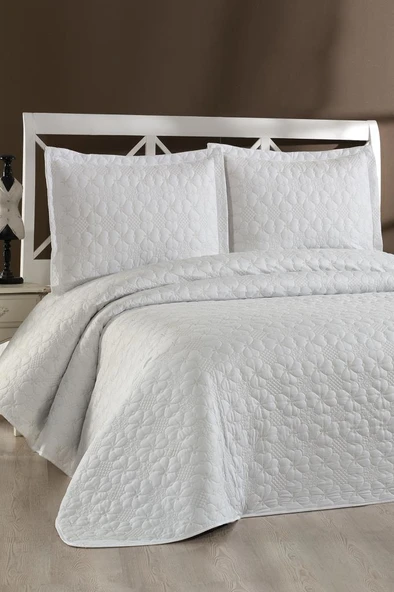 Lena Kapitoneli Çift Kişilik Yatak Örtüsü 230x240 Krem ürün görseli