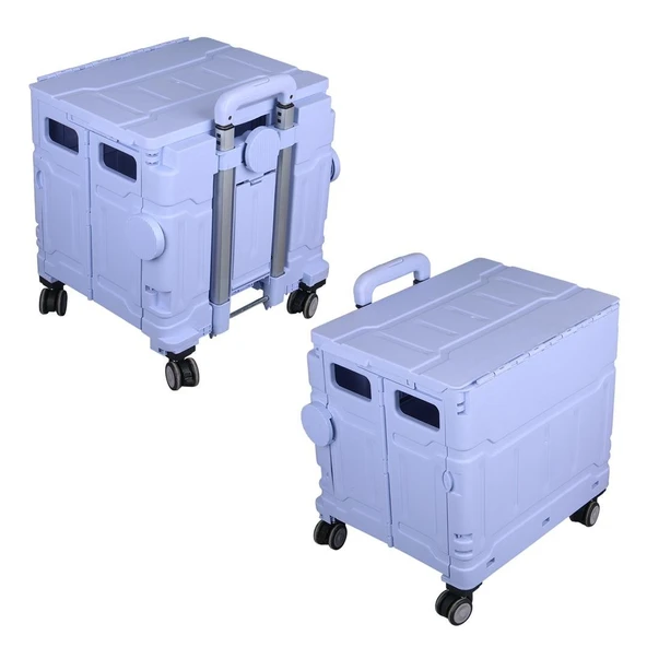Ayt Sunup SN-26967 Katlanabilir Market Pazar Kamp Tekerlekli Alışveriş Arabası 60 Kg Kapasiteli Çanta - 2