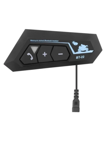 BT22 Motosiklet Bluetooth V50 Intercom Interkom Dinleme ve Konuşma Özellikli Su Geçirmez 22