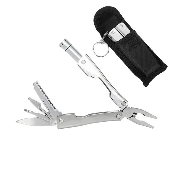 Ayt Sunup Çok Fonksiyonlu Pense Çakı Seti Paslanmaz Çelik Testere Şişe Açacağı Bıçak Tornavida Fener Anahtarlık