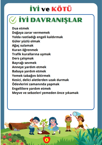 Çocuklara İyi ve Kötü Davranışları Öğreten YAZ-SİL Kitabı (96 İyi Kötü Kavram) - 5