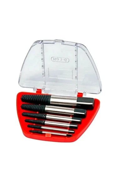 Ters Kılavuz Kırılmış Vida Civata Sökme Seti 6 Lı Vida Çıkarıcı Set Ters Klavuz