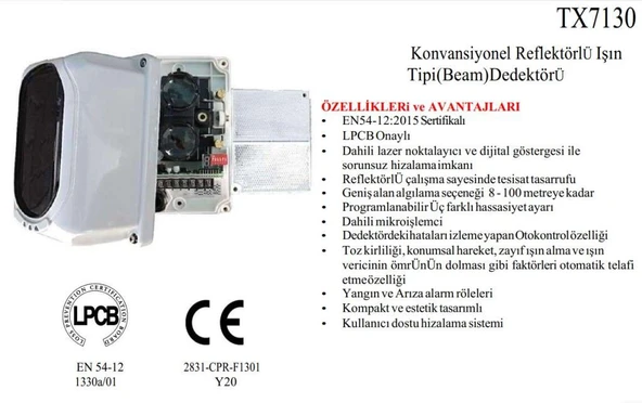 TNA TX7130 Konvansiyonel Beam Dedektörü 70 MT - 100 MT