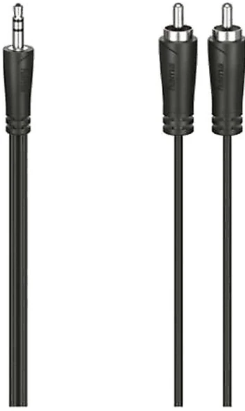 Hama Hm.205110 3.5mm - 2Rca Stereo 1S 1.5m Ses Kablosu Siyah