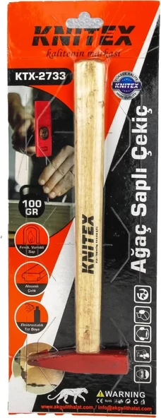 Knitex Ağaç Saplı Çekiç 100 GR - 2