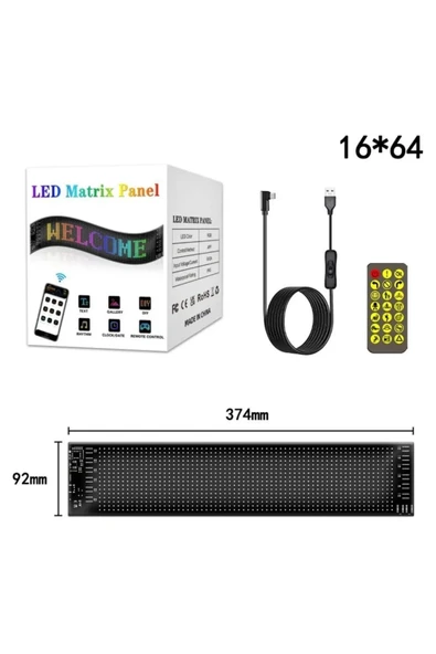 Led Matrix Piksel Panel Işık Programlanabilir Led Ekran 37CM - 2