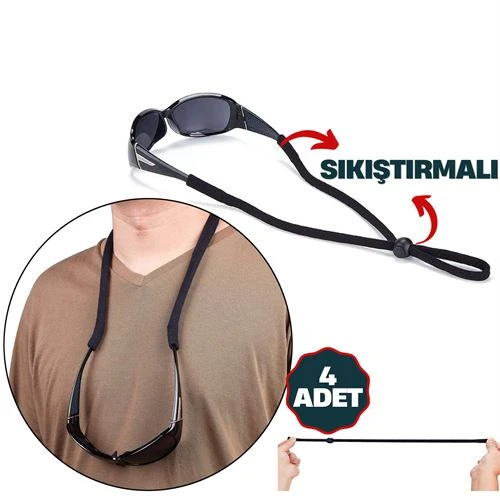 Savino 4 Adet Ayarlanabilir Sıkıştırmalı Gözlük İpi ürün görseli